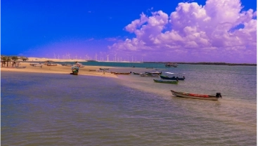 Praia de Galinhos com Barco